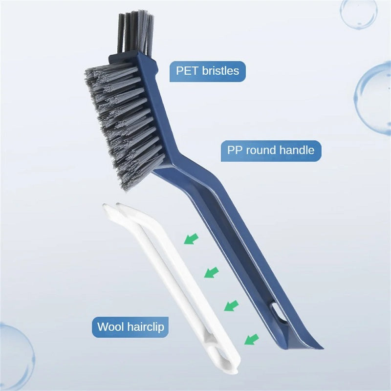 1pcs Hard Bristle Crevice Brush - Three-in-One Multi-functional