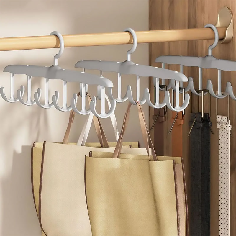 2pcs Multi-functional Suspender Clothes Hanger with 12 Non-slip Thickened Hooks