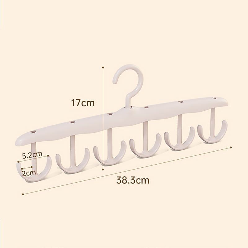 2pcs Multi-functional Suspender Clothes Hanger with 12 Non-slip Thickened Hooks