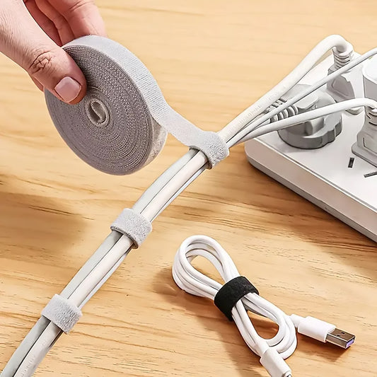 3pcs Magic Tape Cable Organizer, Reusable