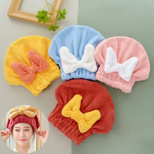 1pcs Butterfly Bow Hair Drying Cap Strong Water Absorption