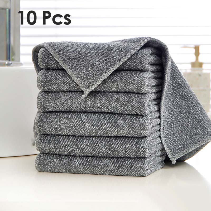 10/20pcs Bamboo Charcoal Fiber Cleaning Cloths for Kitchen Oil Removal